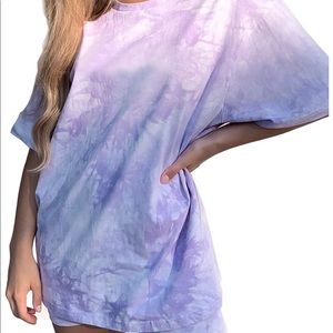 Purple tie dye oversized tee shirt 💜